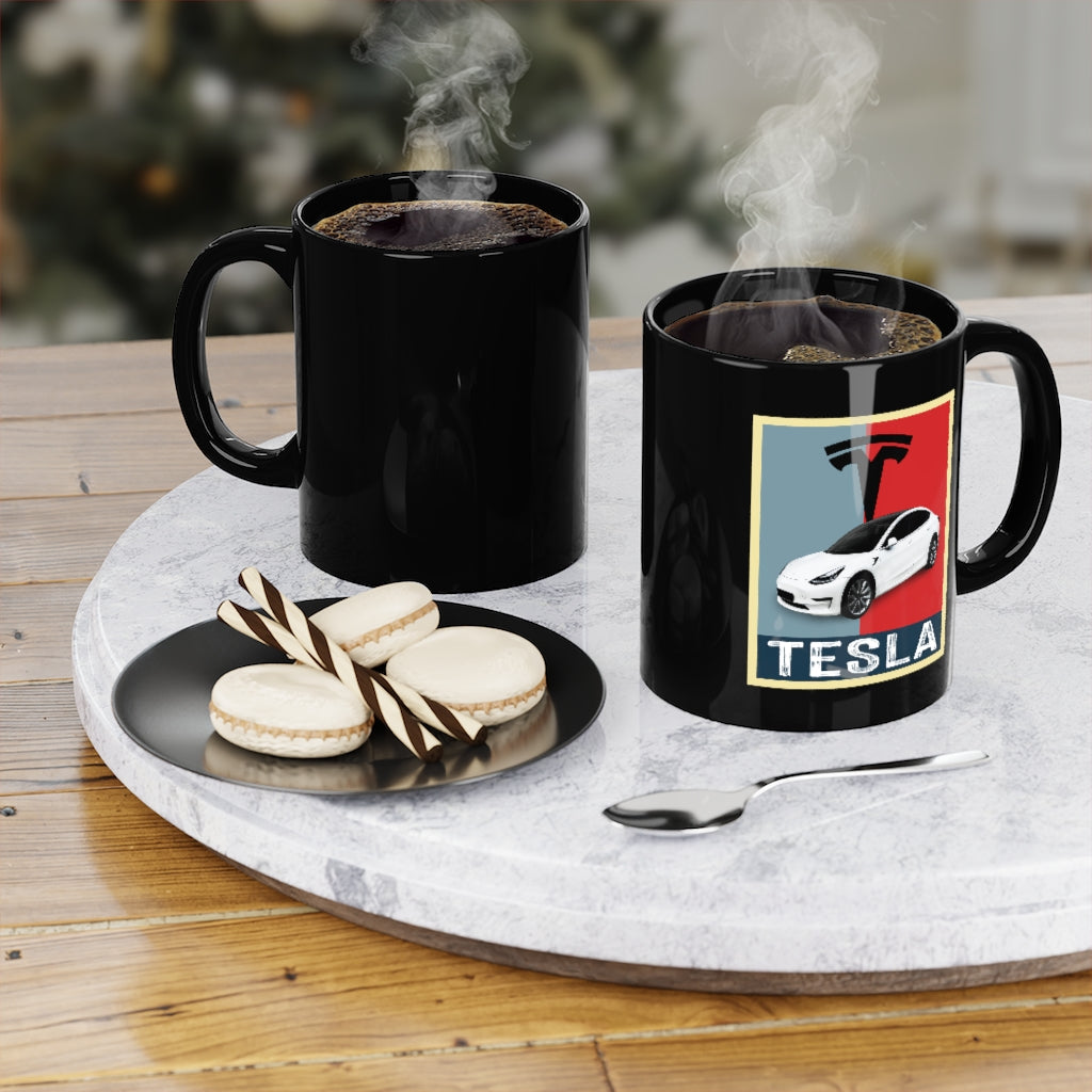 E-Car Black Coffee Mug, 11oz