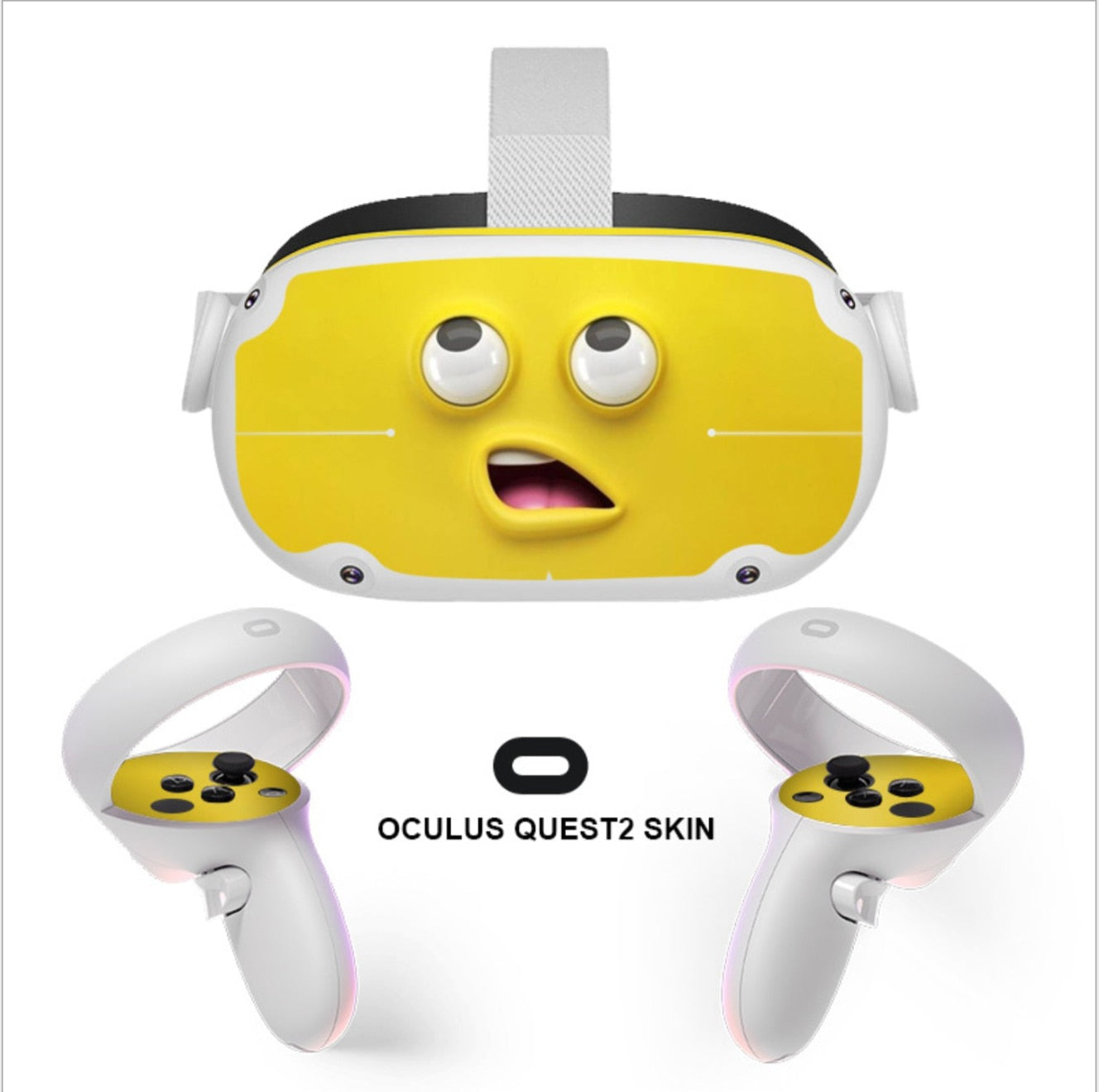 Kawaii VR Headset Oculus Quest2 Skin Sticker, Quest 2 Full Wrap, Decal for Quest 2, Cute Oculus Quest 2 Accessories