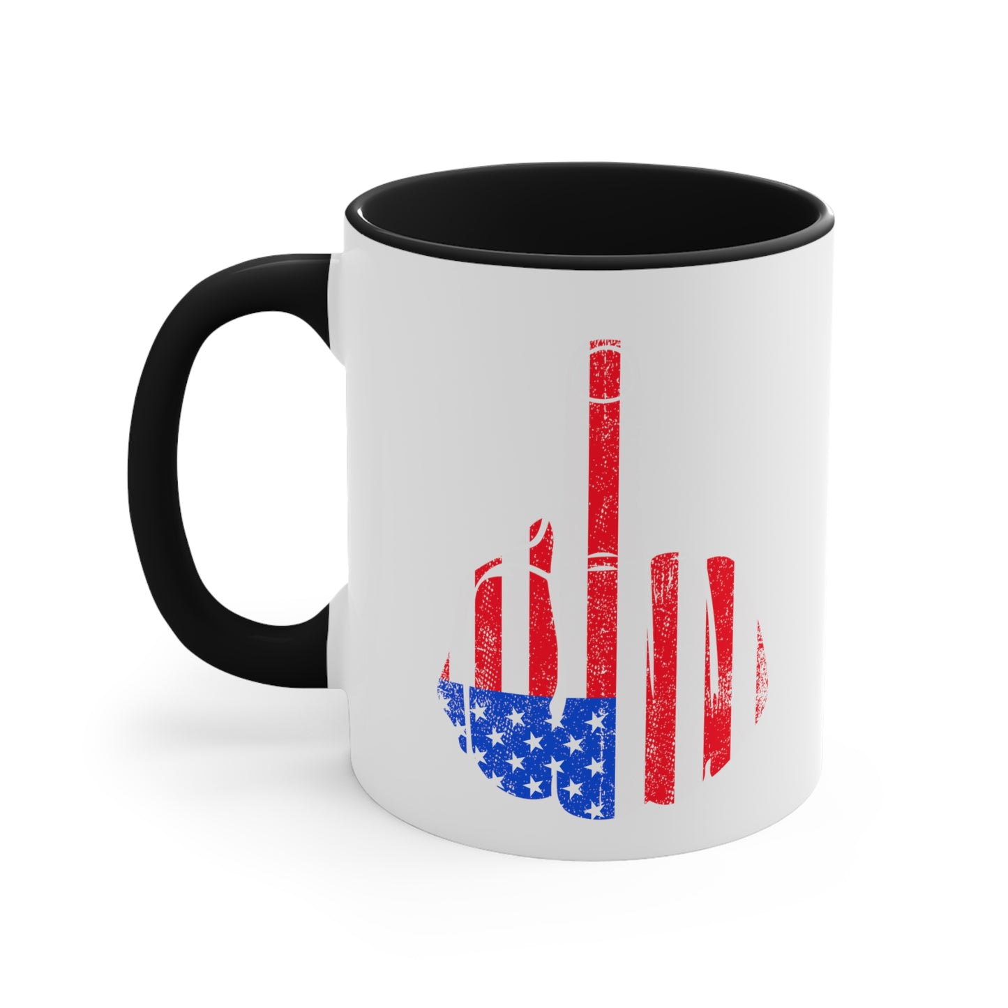 Middle Finger Accent Coffee Mug, 11oz