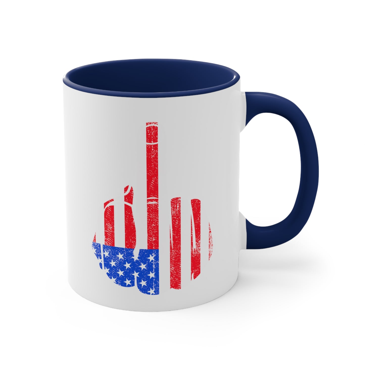 Middle Finger Accent Coffee Mug, 11oz