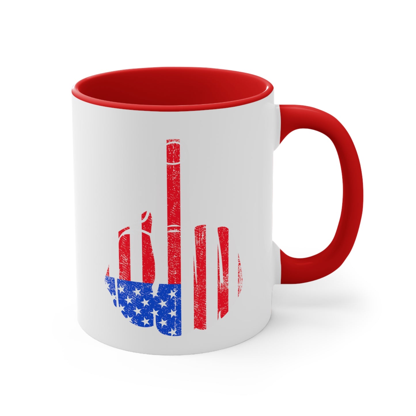 Middle Finger Accent Coffee Mug, 11oz