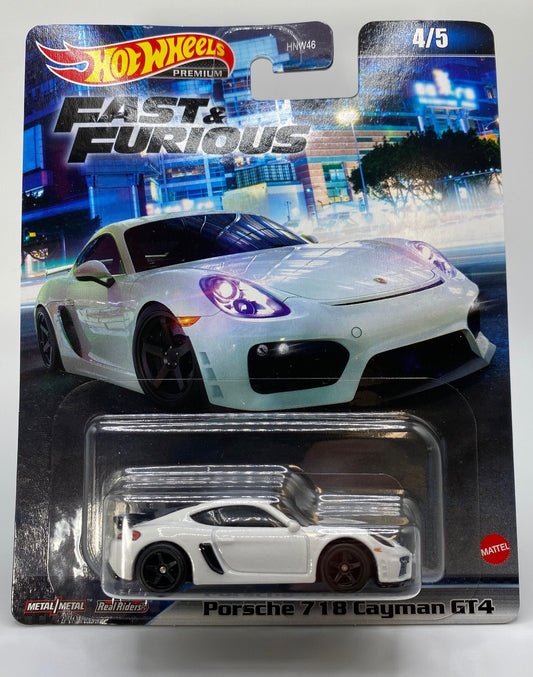 HW Fast & Furious Porsche 718 Cayman GT4 White