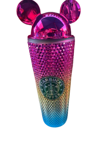 MICKEY EARS STUDDED TUMBLER  24OZ CUP