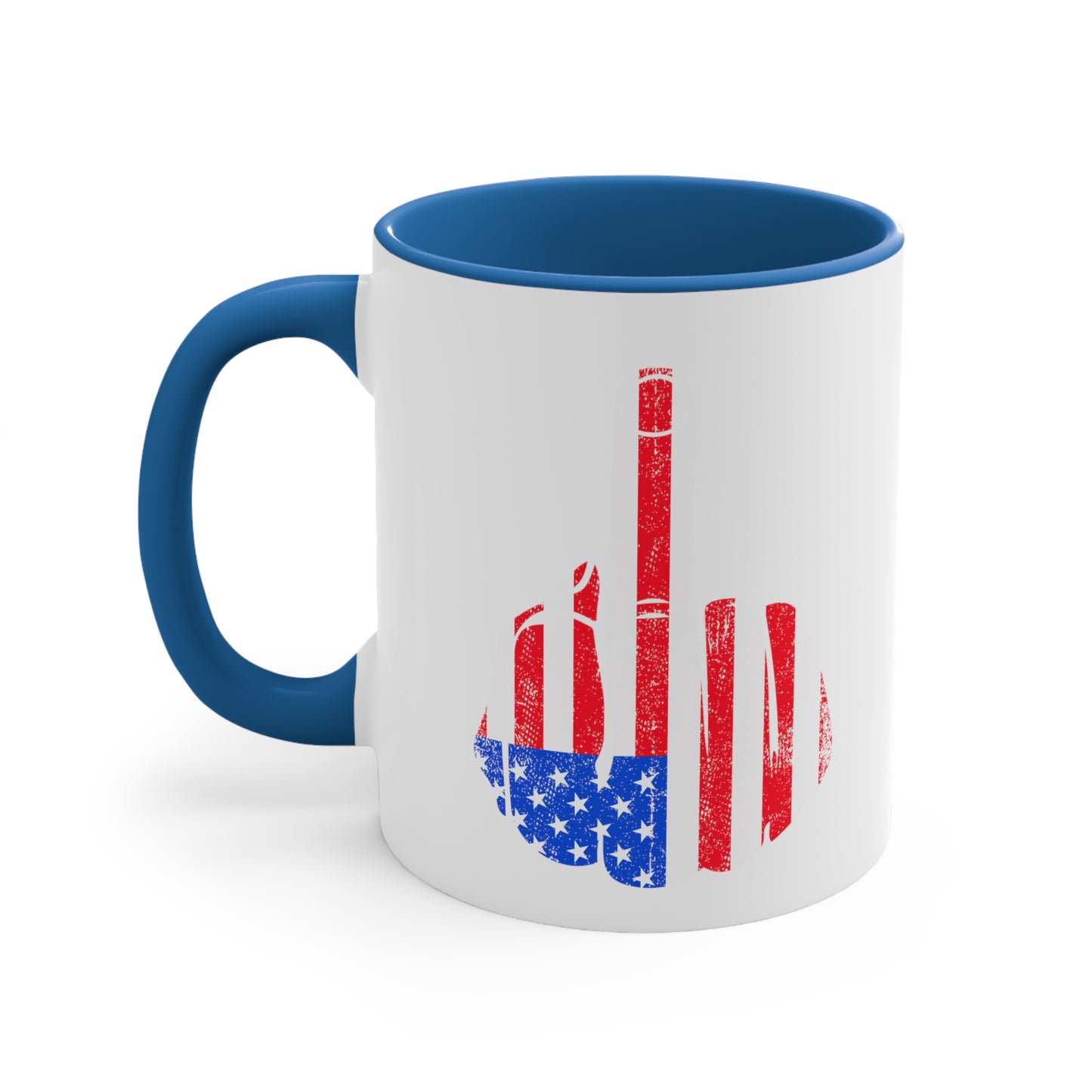 Middle Finger Accent Coffee Mug, 11oz