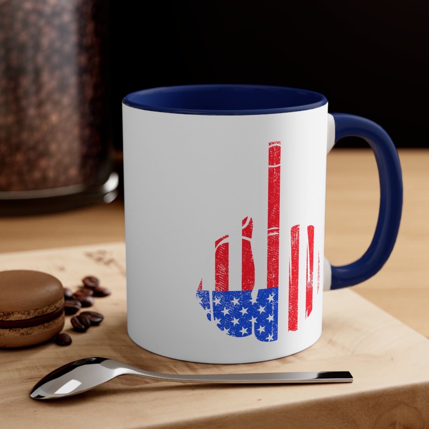 Middle Finger Accent Coffee Mug, 11oz