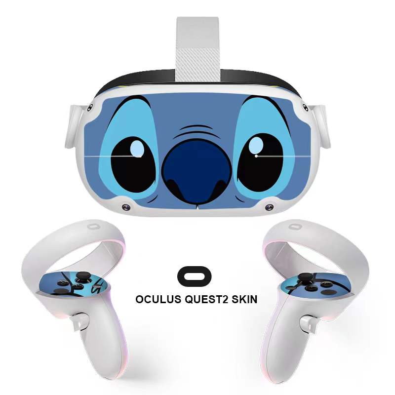 Kawaii VR Headset Oculus Quest2 Skin Sticker, Quest 2 Full Wrap, Decal for Quest 2, Cute Oculus Quest 2 Accessories