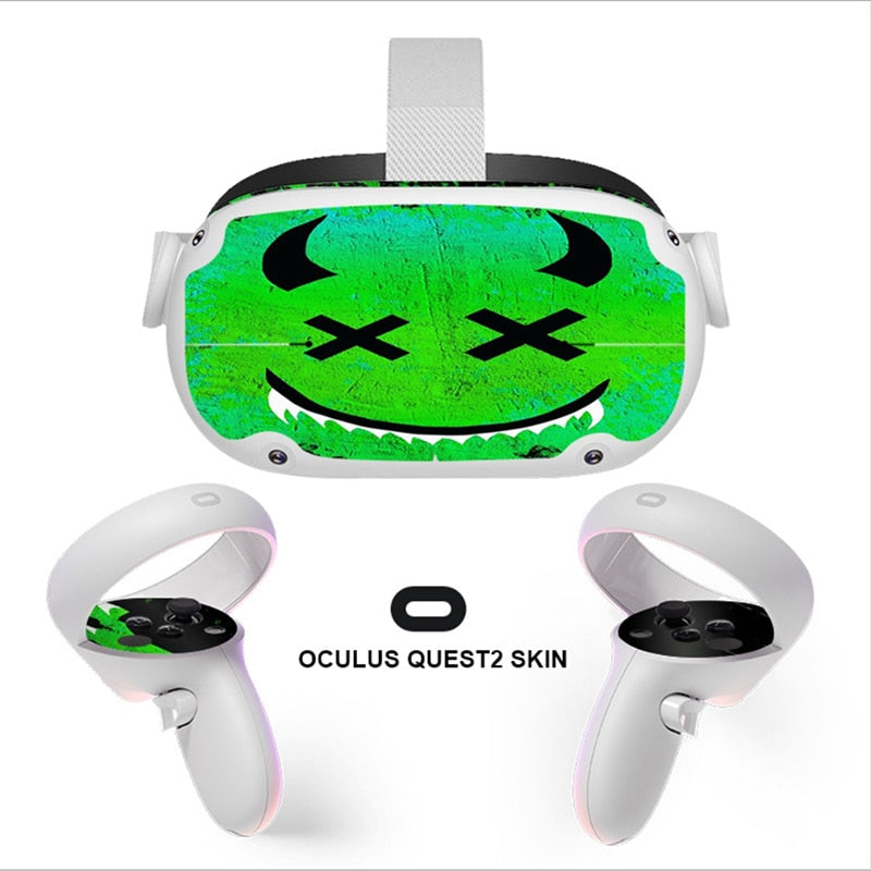 Kawaii VR Headset Oculus Quest2 Skin Sticker, Quest 2 Full Wrap, Decal for Quest 2, Cute Oculus Quest 2 Accessories