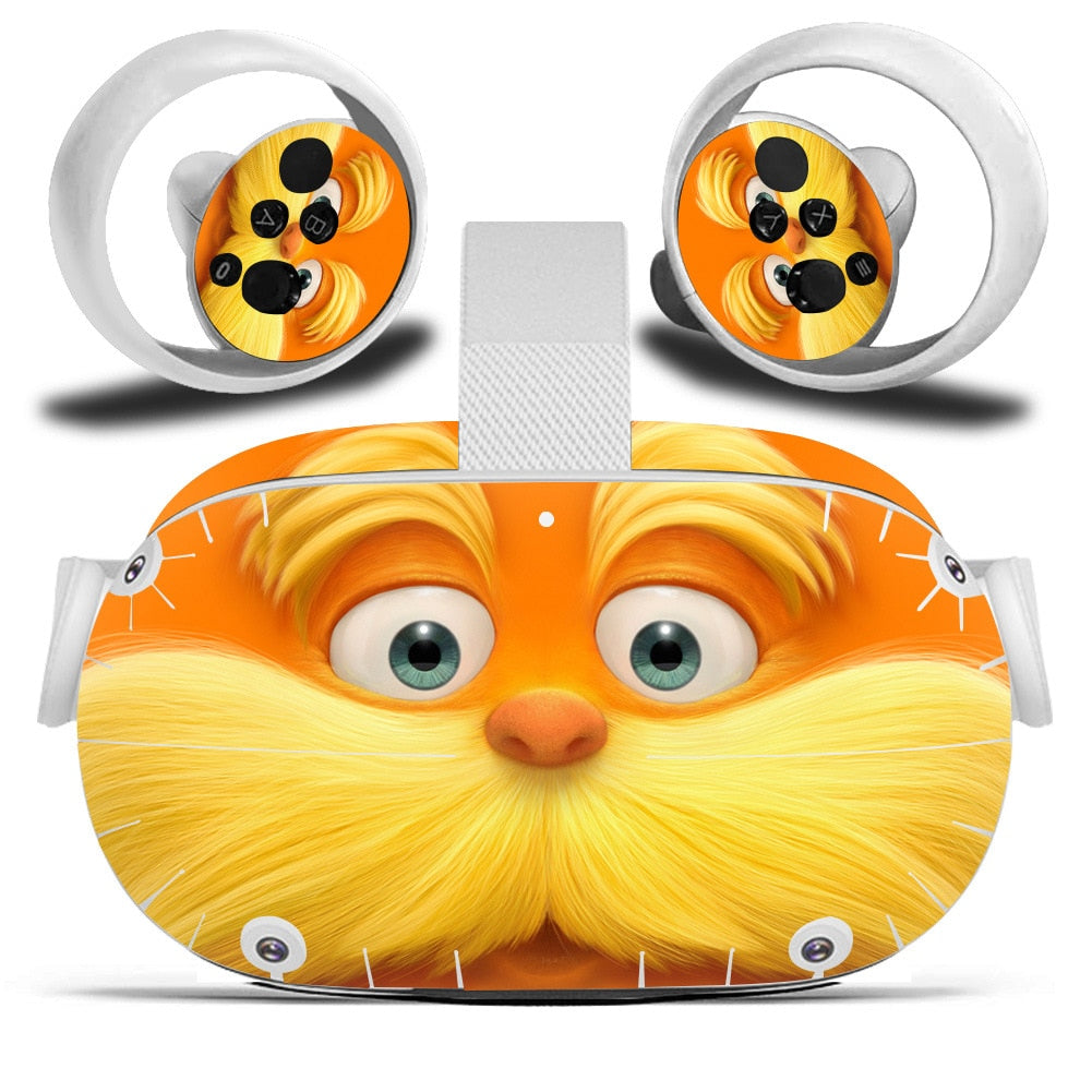 Vinyl Decal Skin Sticker for Oculus Quest 2 VR Headset Controller Cute Cartoon Protective Cover for Oculus Quest 2 Accessories