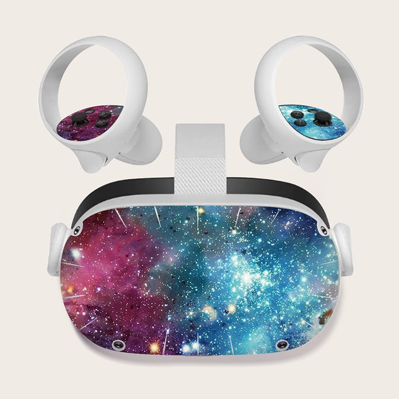 Skin Sticker for Oculus Quest 2 VR Headset Controller PVC Decals Cute Cartoon Wrap Cover for Oculus Quest 2 Accessories