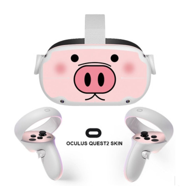 Kawaii VR Headset Oculus Quest2 Skin Sticker, Quest 2 Full Wrap, Decal for Quest 2, Cute Oculus Quest 2 Accessories