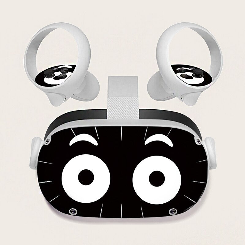 Skin Sticker for Oculus Quest 2 VR Headset Controller PVC Decals Cute Cartoon Wrap Cover for Oculus Quest 2 Accessories