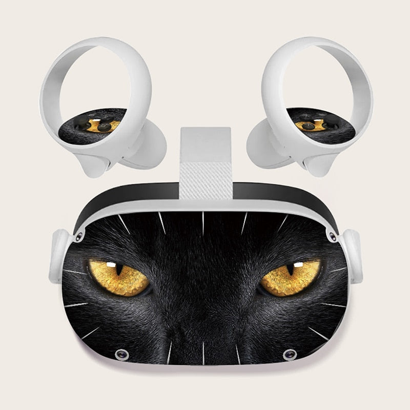 Skin Sticker for Oculus Quest 2 VR Headset Controller PVC Decals Cute Cartoon Wrap Cover for Oculus Quest 2 Accessories