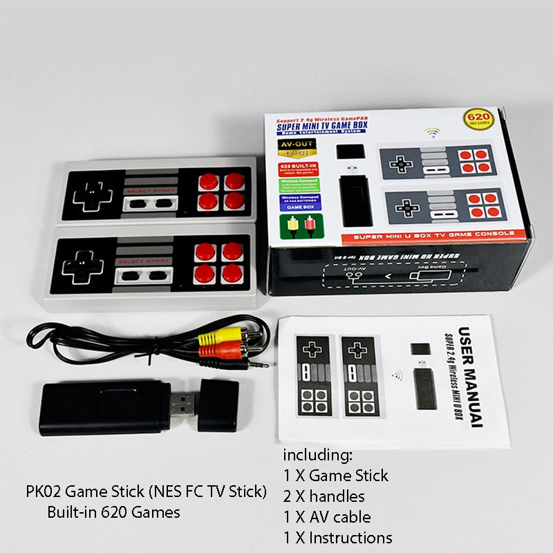 620 Games Mini TV Game Console 8 Bit Retro Classic Handheld Gaming Player AV Output Video Game Console Toy