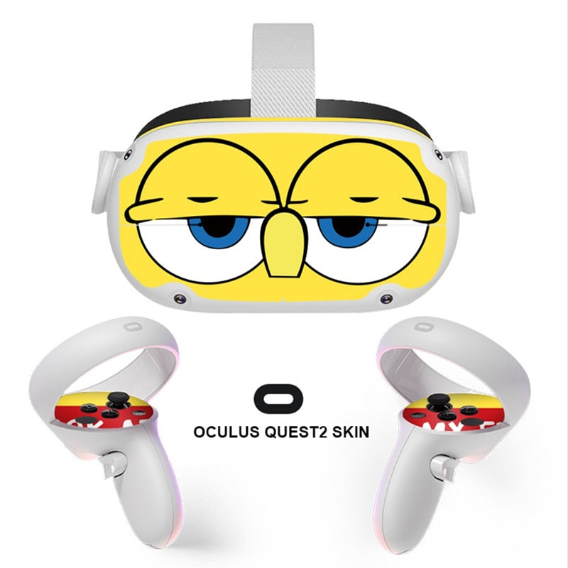 Kawaii VR Headset Oculus Quest2 Skin Sticker, Quest 2 Full Wrap, Decal for Quest 2, Cute Oculus Quest 2 Accessories