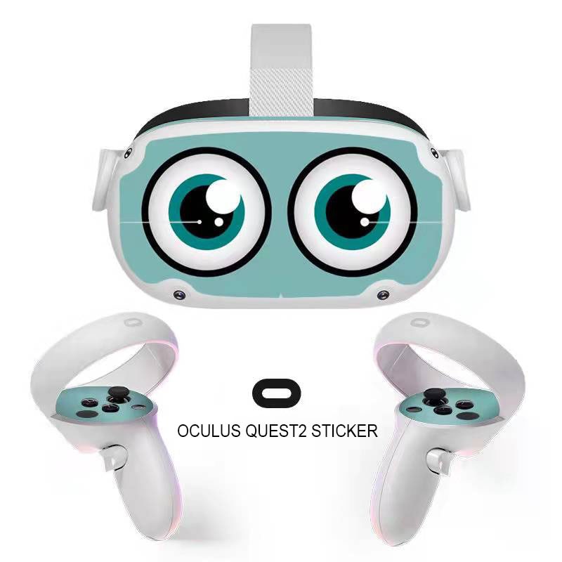 Kawaii VR Headset Oculus Quest2 Skin Sticker, Quest 2 Full Wrap, Decal for Quest 2, Cute Oculus Quest 2 Accessories